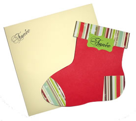 Carte botte de Noël