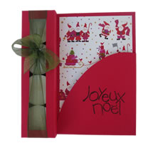 Carte de Noël avec ses petites bougies