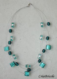Collier perles en verre
