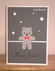 Carte bonne année nounours